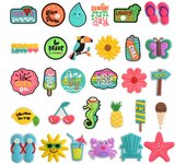 30 adornos de PVC para zapatos, estilo sol de verano, para decorar y decorar zapatos. 30pcs