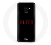 Coque pour Samsung Galaxy A8 Plus Elite Saison 5 Logo Rouge Fond Noir