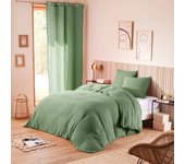 Parure de couette  Noah  Gaze de Coton 240 x 220 pour lit 2 Places 140 à 160 cm - Gaze de coton Olive