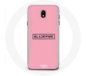 Coque pour Samsung Galaxy S5 Blackpink Groupe de K-pop Logo Fond Rose
