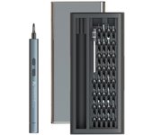 Kit de destornillador eléctrico de litio iFu D2Plus, minidestornillador portátil/Manual, reparación de brocas gris