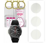 3 protectores de pantalla de hidrogel apgo MATTE para Samsung Gear S3 Frontier, película de hidrogel, con capa de posicionamiento de fácil instalación