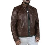 Chaqueta de cuero PU para hombre, chaqueta de motociclista, chaquetas de primavera y otoño para hombre, ropa de calle informal de color sólido S negro