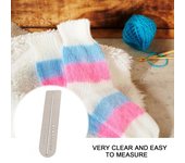 Regla de calcetín multifuncional, escala precisa, portátil, de madera de alta dureza, herramienta de medición de tamaño para bricolaje, tejido y crochet.