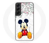 Coque pour Samsung Galaxy S21 FE Mickey Mouse Fleurs Cœurs