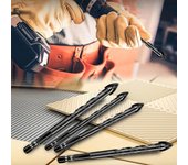 Broca hexagonal de acero aleado para vidrio, cerámica y mármol, herramienta para trabajar la madera 10mm