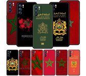 Funda de silicona con bandera de Marruecos para pasaporte de Oppo Find X5 Pro, Reno7 SE, Reno6 Z 5G, A54, A53, A52, A9 2020, A95, A16, A76, A74 y A12. Oppo A15
