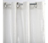 Rideau - QUARTZ - 140 x 250 cm - Coton - Effet brillant - Blanc