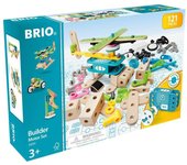 Juego de construcción de motor BRIO para niños de 3 años en adelante, educativo, 34591 [121 piezas] (Juguete para ensamblar, bloques, juguete, madera)
