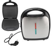 Sandwichera eléctrica de 1000 W con placa antiadherente y doble cara para paninis y desayuno L