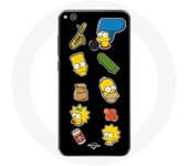 Coque pour Huawei P8 Lite 2017 Les Simpson autocollants fond noir
