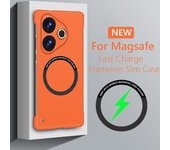 Funda magnética sin marco Magsafe Slim para Realme GT 6 6T Neo6 SE con carga inalámbrica, carcasa trasera rígida mate para Realme GT6 T Neo6SE ultrafina Realme GT Neo6 amarillo