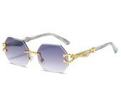 Gafas de sol sin montura cuadradas para mujer, Gafas de sol Retro, Gafas de diseñador de marca, Gafas UV400, Gafas femeninas as picture
