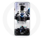 Coque pour Samsung Galaxy A8 Plus Formule 1 Valtteri Bottas pilote de course F1 Noir