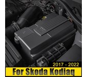 Cubierta impermeable y a prueba de polvo para batería de motor de coche para Skoda Kodiaq 2017, 2018, 2019, 2020, 2021 y 2022 Octavia 3, A7, MK3, 5E y Karoq negro