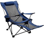 Sillón reclinable de exterior Pine Field con bolsa de almacenamiento exclusiva, color azul marino azul oscuro