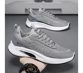 Zapatillas de deporte de moda para hombre, zapatos informales transpirables de malla de verano con cordones, zapatillas ligeras vulcanizadas para caminar, zapatillas para hombre 39 negro