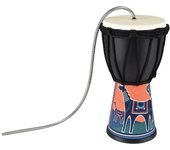Tambor de resorte de 4 pulgadas, instrumento de efecto de sonido, tambor de trueno portátil ligero de PVC Type B