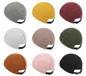 Gorra de béisbol nueva para hombre, gorro de punto, gorro de invierno cálido y suave, gorro de estilo hip hop, gorro de calavera, gorro enrollado de algodón para exteriores 55-60cm
