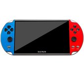 Consola de videojuegos X12 Plus de 7 pulgadas integrada con 1000 juegos, juego de joystick doble portátil de 16 GB rojo/azul