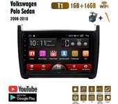 Radio del coche para Volkswagen Sedan POLO 2008-2018 Android reproductor Multimedia para coche unidad de navegación GPS WIFI 1 + 16GB