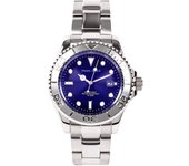 Reloj solar de 3 manecillas y fecha, resistente al agua hasta 10 ATM, plateado [Mauro Geraldi] MJ061-2 para hombre
