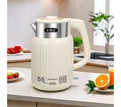 Hervidor eléctrico inteligente de temperatura constante de 1500 W, de acero inoxidable, portátil, para el hogar, de 1,8 L EU azul