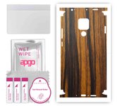 apgo Protective Skin Sticker for the back+sides compatible with Huawei Mate 20 X, Full Wrap Film, Foil, Vinyl - Pattern Tigerwood