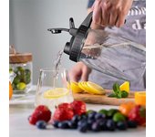 Tapas abatibles para tarros de cristal de boca ancha con sello de silicona, tapa de pico vertedor hermética duradera y sin BPA, tapa para tarro de cristal