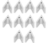 10 piezas de accesorios de conector de perfil industrial de esquina de ángulo de aluminio 2030404550604040?45 grados