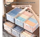 Caja de almacenamiento plegable con tapa a prueba de polvo, diseño de asa, transparente, gran capacidad, a prueba de humedad, organizador de ropa para armario, cesta de almacenamiento M