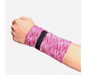Bolsa deportiva elástica unisex para la muñeca: compacta y elegante para correr y hacer ejercicio al aire libre color rosa