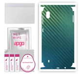 apgo Protective Skin Sticker for the back+sides compatible with Samsung Galaxy A10, Full Wrap Film, Foil, Vinyl - Pattern Carbon Chameleon CAKA1