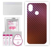 apgo skin sticker film foil vinyl for the BACK compatible with Cat S52, scratch-resistant, easy to install - Carbon Chameleon CAKA5