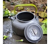 Hervidor de agua para exteriores, utensilios de cocina para acampar, utensilios de cocina con mango plegable ergonómico, hervidores de agua para Picnic, herramientas portátiles para exteriores