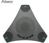 Aibecy-altavoz USB, micrófono de conferencia, micrófono omnidireccional para ordenador, captación de voz de 360 ​​grados con negro
