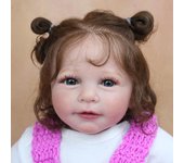BZDOLL-Muñeca de juguete Reborn de silicona suave con pintura 3D de 55CM, muñeca de juguete para niña, princesa realista, niño, Lisa, vestido para bebé, regalo Boneca 55cm 3D-paint Skin Doll