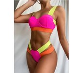 Bikinis Push Up, trajes de baño de cintura alta para mujer, traje de baño brasileño Biuini, trajes de baño, ropa de playa, trajes de baño tipo Tanga, Bikinis S negro