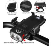 Juego de luces para bicicleta Luz delantera y trasera de bicicleta 4 en 1 USB recargable impermeable bicicleta LED Bike light set