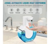 Dispensador de jabón Dispensador de jabón eléctrico automático de montaje en pared de 420 ml con sensor USB recargable IPX5 Dispensador de jabón impermeable para cocinas y baños Drops