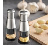 Picadora de ajos, picadora manual de acero inoxidable para picar cebollas, pimientos, trituradora de ajos fácil de usar, herramienta de cocina multifuncional