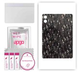 apgo Protective Skin Sticker for the back compatible with Umidigi G3 Tab, Wrap Film, Foil, Vinyl - Pattern Carbon Black Pixel