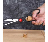 Tijeras de cocina multifunción de acero inoxidable, cortador de huesos de pollo y aves de corral, herramienta para craquear nueces y pescado 1Pc negro