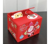 Alcancía electrónica de juguete, caja de ahorro de monedas, cajero automático, caja de seguridad, Papá Noel, muñeco de nieve, robo automático de monedas, regalo para niños