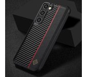 Funda de cuero de fibra de carbono para Samsung Galaxy S21 S20 FE S8 S9 S10 S22 Plus S23 Ultra Note 20, cubierta con forro de microfibra a prueba de golpes Galaxy Note 20 negro