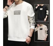 Chaqueta holgada informal de manga larga con cuello redondo y estilo coreano nuevo de primavera para hombre M