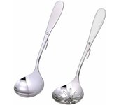 Juego de 2 cucharones para planificación Shimomura para ollas aptas para lavavajillas Perfecto para Viene con una pala Solo lata Longitud total Comedor Pequeño Acero inoxidable Tsubamesanjo