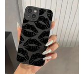 Precioso teléfono suave para Iphone 6 Mini 6s 14 XS Plus 13 Max XR 12 7 X Pro 8 11 Funda recta de TPU for Iphone 11 azabache