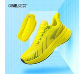 ONEMIX 2023, zapatillas para correr con amortiguación superior, adecuadas para corredores pesados, zapatillas deportivas con cordones, zapatillas antideslizantes para exteriores para hombres 35 naranja