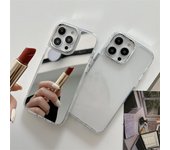 Funda de teléfono con espejo y botón de metal independiente de lujo adecuada para iPhone 16, 15, 14, 13, 12, 11 Pro Max, XS, XR, XS Max, cubierta anticaída iPhone 14 Pro Max